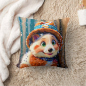 Fluffy Beer in Winter Pet Christmas Design EIGEN K Kussen (Deken)