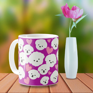 Fluffy Bichon en harten Mok