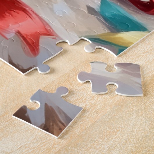 Fluffy Bichon Frise Dog Joyful Christmas Legpuzzel (Zijkant)