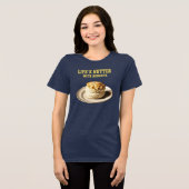 Fluffy Biscuit op een Bord, Life's Butter Biscuits Tri-Blend Shirt (Voorkant volledig)
