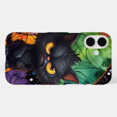 FLUFFY BLACK ANGRY HALLOWEEN CAT Case-Mate iPhone CASE (Achterkant (horizontaal))