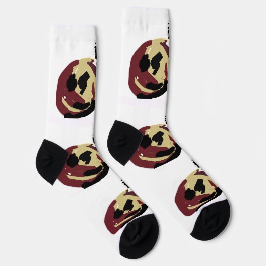 Fluffy Black Cat Jack o Lantern fun  Sokken (Rechts)