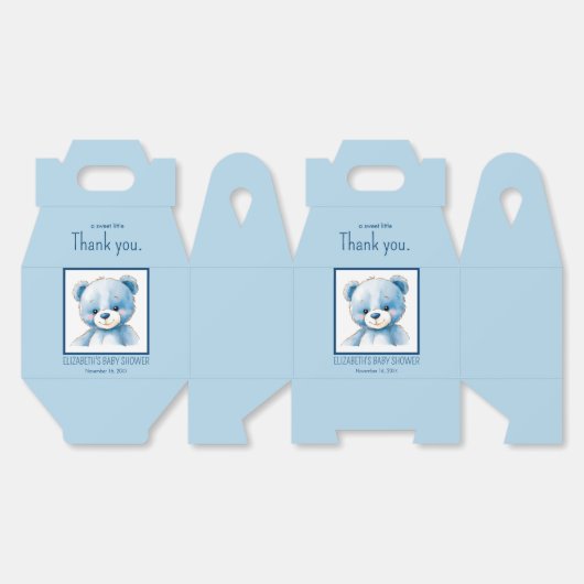 Fluffy blue beer Favoriet Box Bedankdoosjes (Ongevouwen)