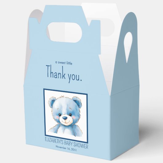 Fluffy blue beer Favoriet Box Bedankdoosjes (Open)