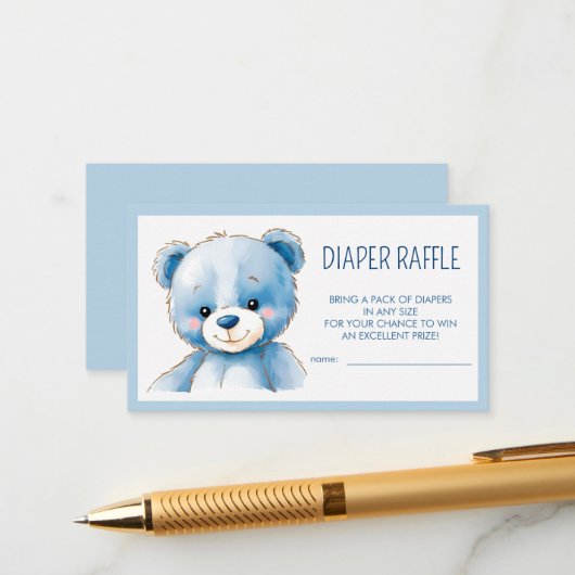 Fluffy blue beer informatiekaartje (Voorkant / Achterkant in situ)