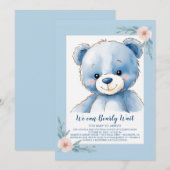 Fluffy blue beer kaart (Voorkant / Achterkant)