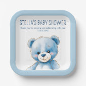 Fluffy blue beer papieren bordje (Voorkant)