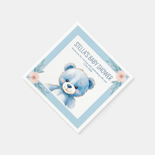 Fluffy blue beer servet (Hoek)