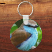 Fluffy Blue Bird Sleutelhanger (Voorkant)