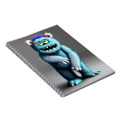 Fluffy Blue Monster Notitieboek (Rechterzijde)