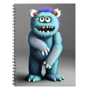 Fluffy Blue Monster Notitieboek