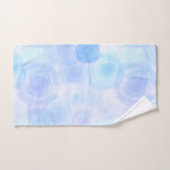 Fluffy Blue Rozen Floral Pattern Bad Handdoek (Handdoek)