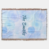 Fluffy Blue Rozen Floral Pattern Deken (Voorkant)