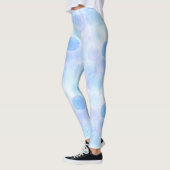 Fluffy Blue Rozen Floral Pattern Leggings (Links)
