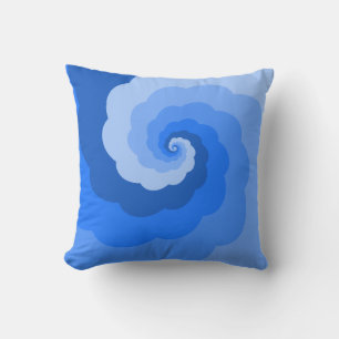 Fluffy Blue Spiral Cloud Pillow Kussen