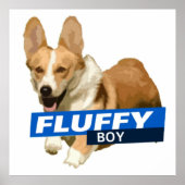Fluffy Boy Brooklyn Nine Nine Cheddar Sticker Poster (Voorkant)