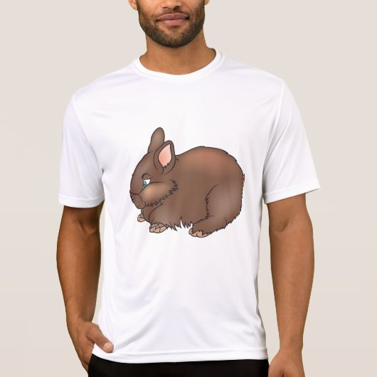 Fluffy Brown Bunny Rabbit Adorable Animal T-shirt (Voorkant)