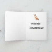 Fluffy Brown Fox en Cute Cub Moederdag Feestdagen Kaart (Binnen)