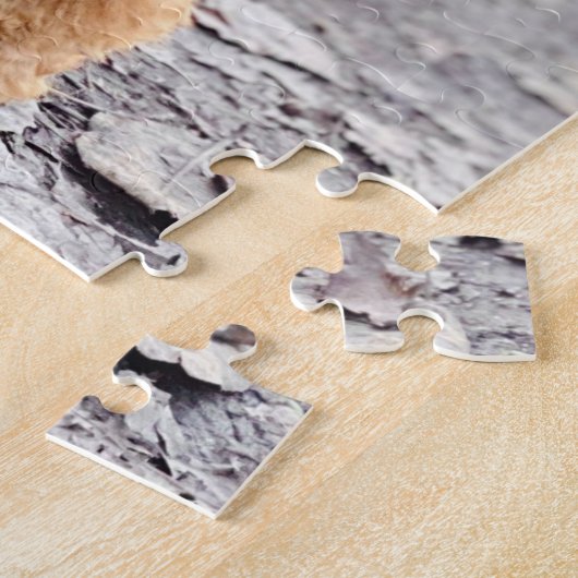 Fluffy Brown Poodle Puppy Dog Legpuzzel (Zijkant)