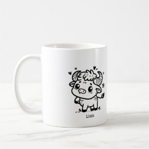 Fluffy Buffalo Baby - Kawaii Boerderij Animal Koffiemok
