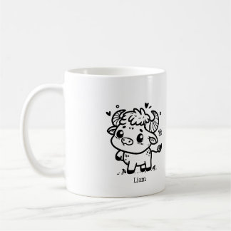 Fluffy Buffalo Baby - Kawaii Boerderij Animal Koffiemok