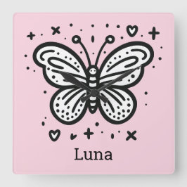 Fluffy Buffalo Baby - Kawaii Boerderij Dier Vierkante Klok