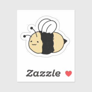 Fluffy Bumble Bee Sticker