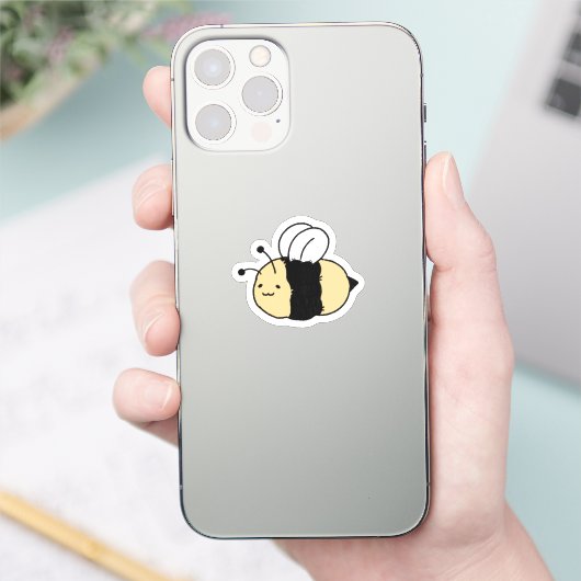 Fluffy Bumble Bee Sticker (Telefoon)