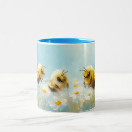 Fluffy Bumble Bijen Twee-Tone Mok