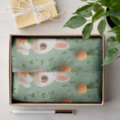 Fluffy Bunnies en Wortelen 3D Naadloos Patroon Tissuepapier (Geschenk)