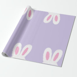 Fluffy bunny baby shower cadeaupapier