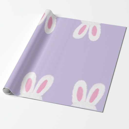 Fluffy bunny baby shower cadeaupapier (Uitgerold)