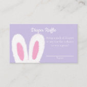 Fluffy bunny baby shower informatiekaartje (Voorkant)