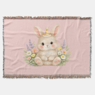 Fluffy Bunny Bloemontwerp voor een Betoverende Tui Deken