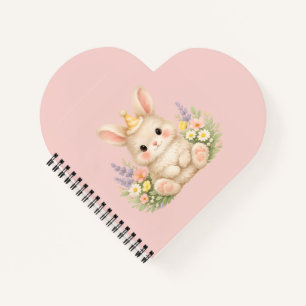 Fluffy Bunny Bloemontwerp voor een Betoverende Tui Notitieboek
