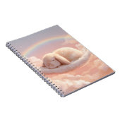 Fluffy Bunny Cloud Rainbow Dream Notitieboek (Rechterzijde)