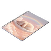 Fluffy Bunny Cloud Rainbow Dream Notitieboek (Linkerzijde)