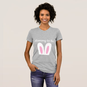 Fluffy bunny eyers baby shower mama om te zijn t-shirt