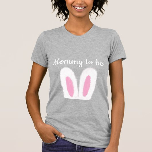 Fluffy bunny eyers baby shower mama om te zijn t-shirt (Voorkant)