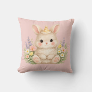 Fluffy Bunny Wildflower Ontwerp voor Charmante Tui Kussen