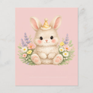 Fluffy Bunny Wildflower Ontwerp voor een Charmeren Flyer