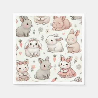 Fluffy Bunny: zacht en stijlvol Baby showers serve Servet