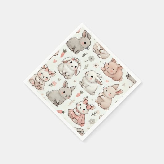 Fluffy Bunny: zacht en stijlvol Baby showers serve Servet (Hoek)