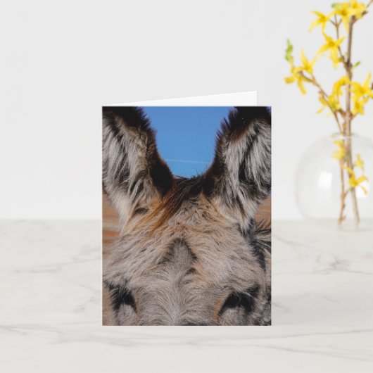 Fluffy Burro - Dankkaart Kaart (Gele Bloem)