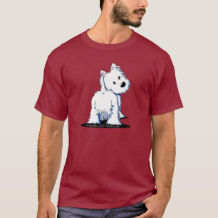 Fluffy Butt Westie Donker T-shirt
