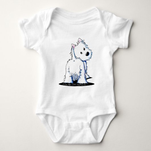 Fluffy Butt Westie Romper (Voorkant)