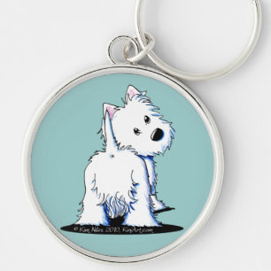 Fluffy Butt Westie Sleutelhanger