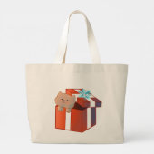 Fluffy Cadeau Grote Tote Bag (Achterkant)