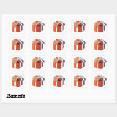 Fluffy Cadeau Vierkante Sticker (Vel)