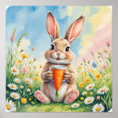 Fluffy & Cafeïnehoudende - Spring Bunny Coffee Sce Poster (Voorkant)